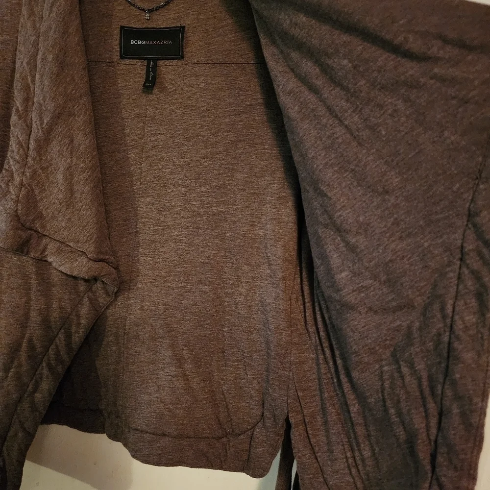 BCBGMaxAzria Brown Open Cardigan Tie Belt Size XXS